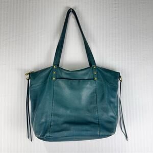 HOBO Dustin Vintage Teal Green Slouchy Genuine Pebbled  Leather Shoulder Purse